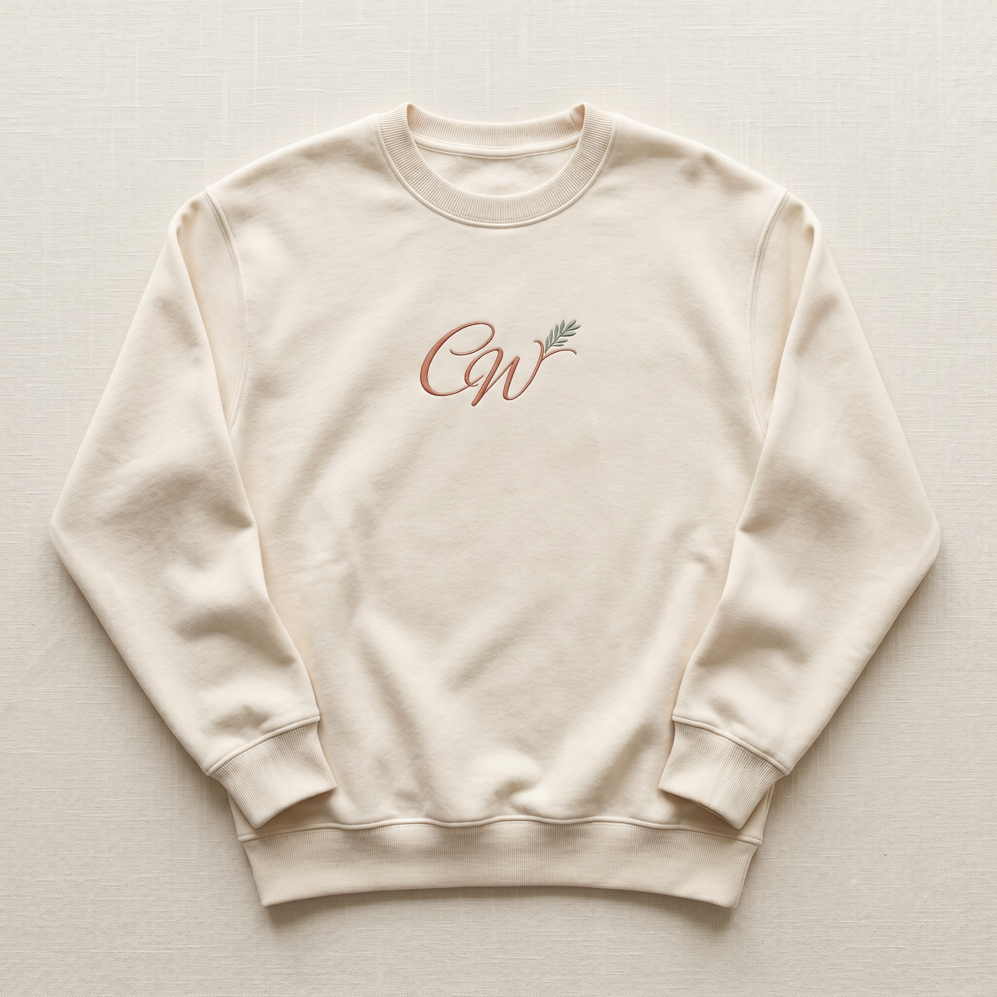 CW monogram sandshell crewneck sweatshirt